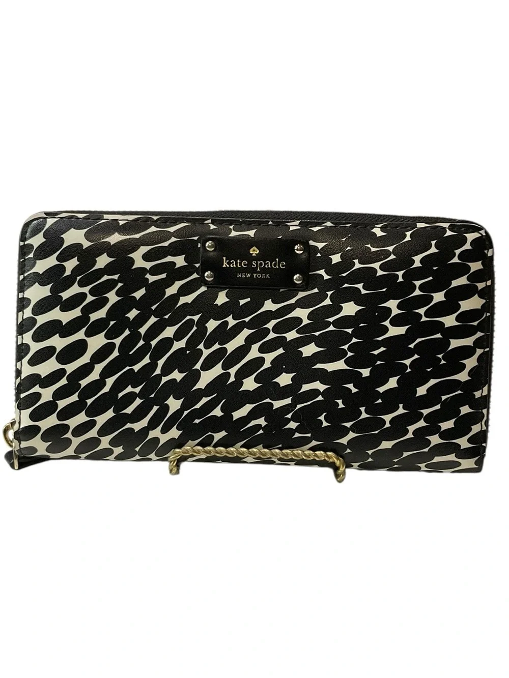 kate spade Neda Continental Wallet in Wilson Rd Musical Dots Black Multi